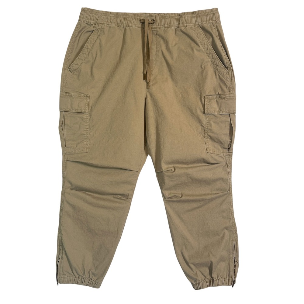 Polo Ralph Lauren Cargo Pants Jogger Zip Hem Khaki Tan XL Gorpcore Utility